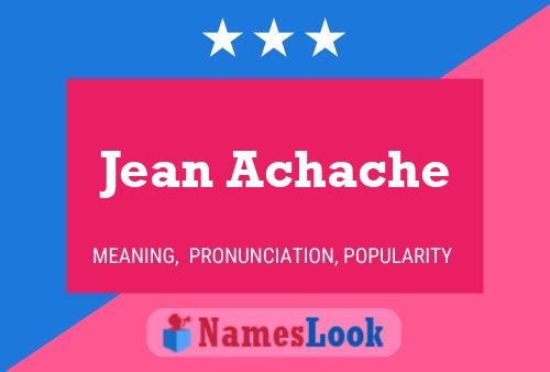 Постер имени Jean Achache