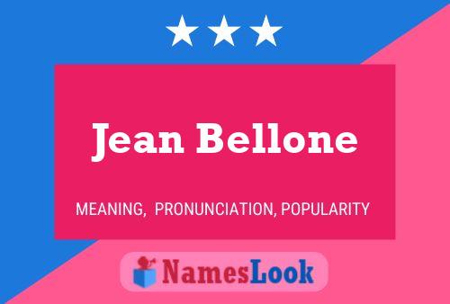 Постер имени Jean Bellone