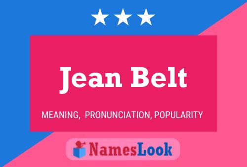 Постер имени Jean Belt