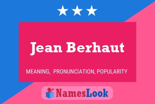 Постер имени Jean Berhaut