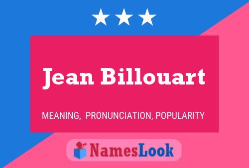 Постер имени Jean Billouart