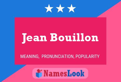 Постер имени Jean Bouillon