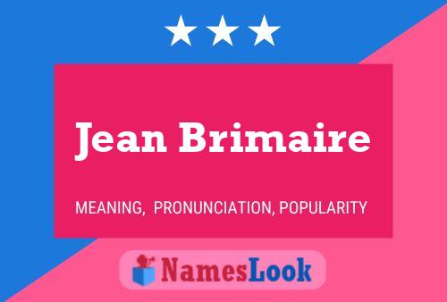 Постер имени Jean Brimaire