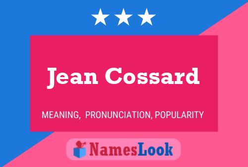 Постер имени Jean Cossard