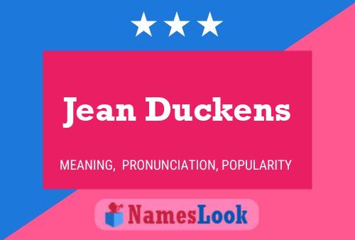 Постер имени Jean Duckens