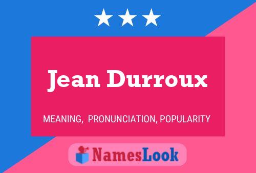 Постер имени Jean Durroux