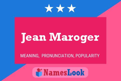 Постер имени Jean Maroger