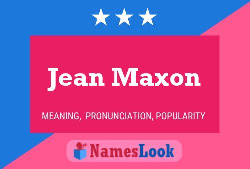 Постер имени Jean Maxon