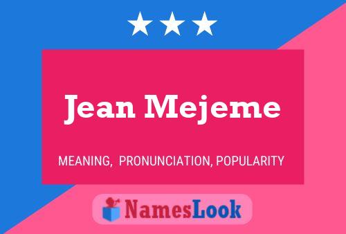 Постер имени Jean Mejeme