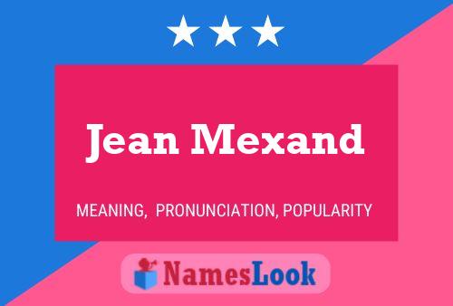 Постер имени Jean Mexand