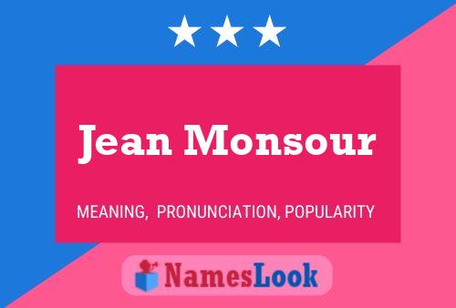 Постер имени Jean Monsour