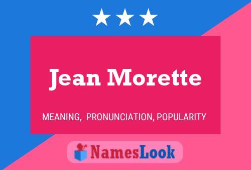 Постер имени Jean Morette