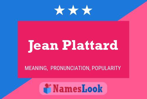 Постер имени Jean Plattard