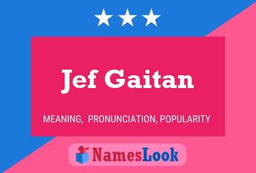 Постер имени Jef Gaitan