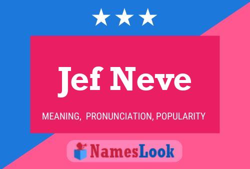 Постер имени Jef Neve