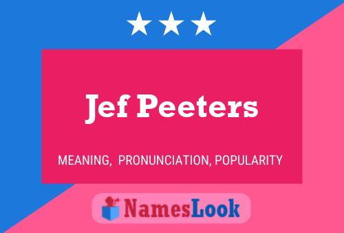 Постер имени Jef Peeters