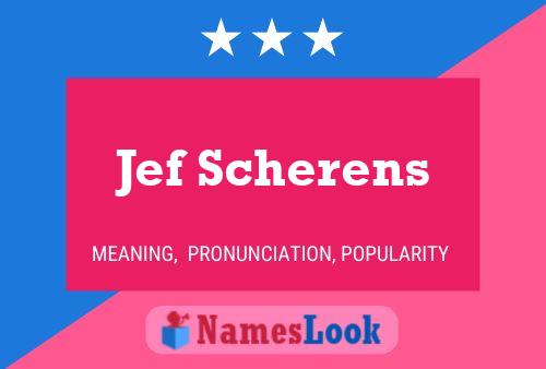 Постер имени Jef Scherens