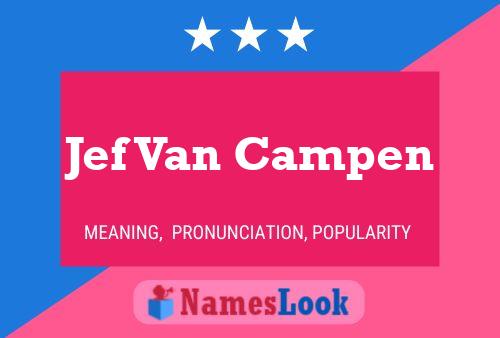 Постер имени Jef Van Campen