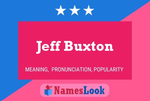 Постер имени Jeff Buxton