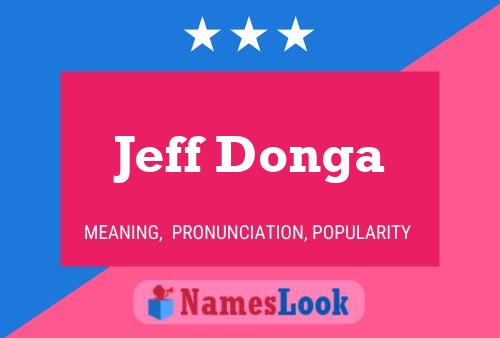 Постер имени Jeff Donga