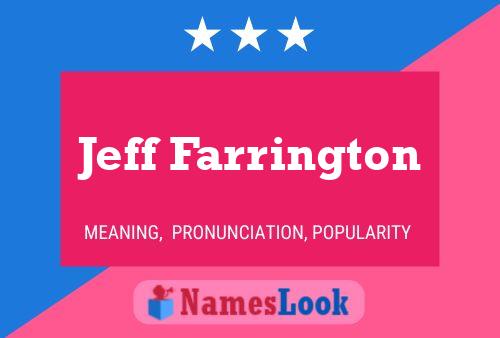 Постер имени Jeff Farrington