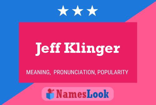 Постер имени Jeff Klinger