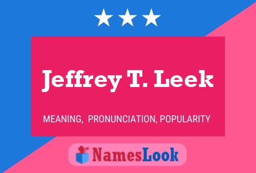 Постер имени Jeffrey T. Leek