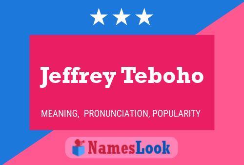 Постер имени Jeffrey Teboho