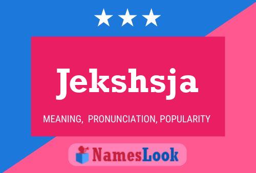 Постер имени Jekshsja