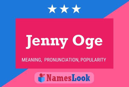 Постер имени Jenny Oge