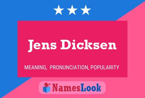 Постер имени Jens Dicksen