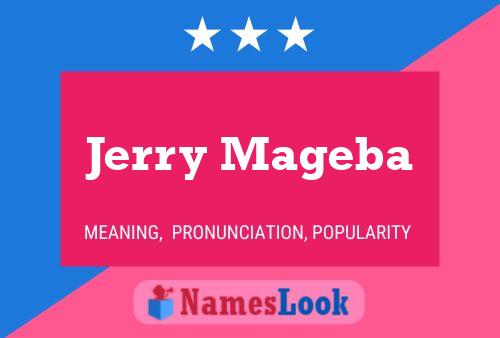 Постер имени Jerry Mageba