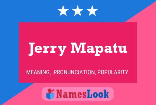 Постер имени Jerry Mapatu