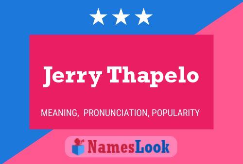 Постер имени Jerry Thapelo