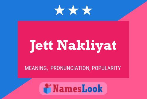 Постер имени Jett Nakliyat