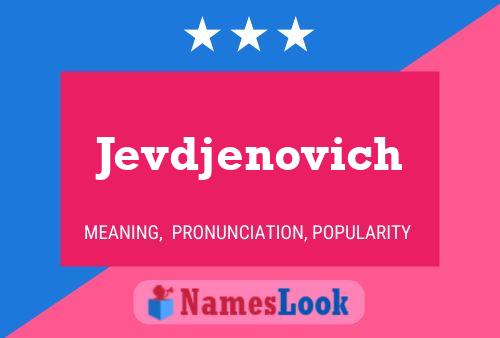 Постер имени Jevdjenovich