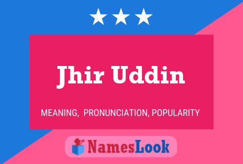 Постер имени Jhir Uddin