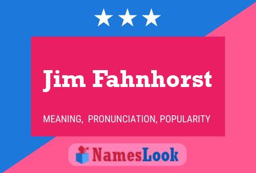 Постер имени Jim Fahnhorst