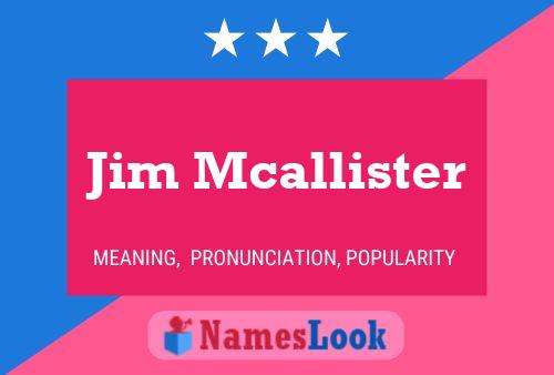 Постер имени Jim Mcallister