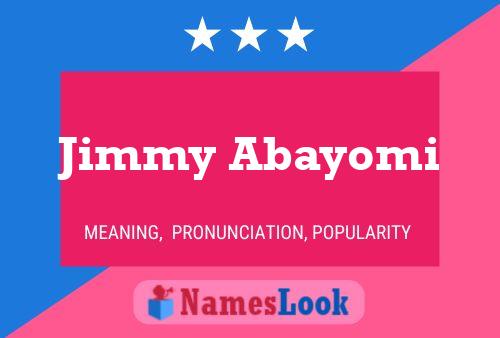 Постер имени Jimmy Abayomi