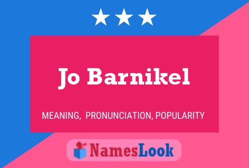 Постер имени Jo Barnikel