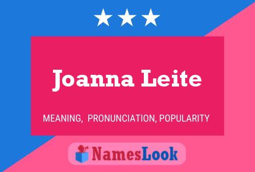 Постер имени Joanna Leite