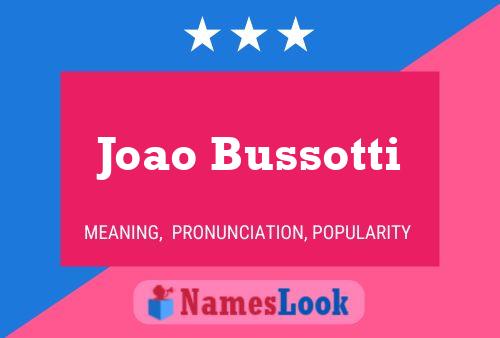 Постер имени Joao Bussotti