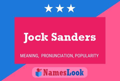 Постер имени Jock Sanders