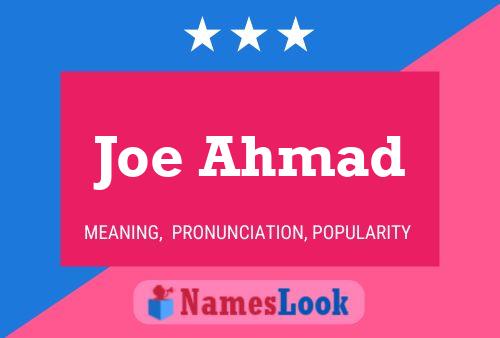 Постер имени Joe Ahmad