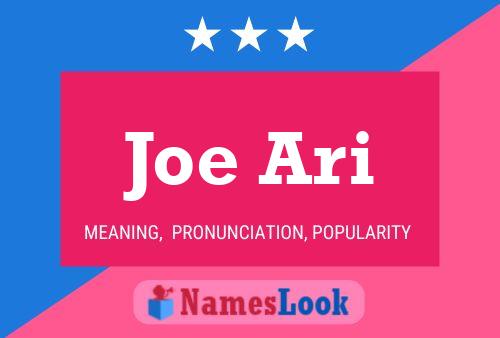 Постер имени Joe Ari