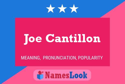 Постер имени Joe Cantillon