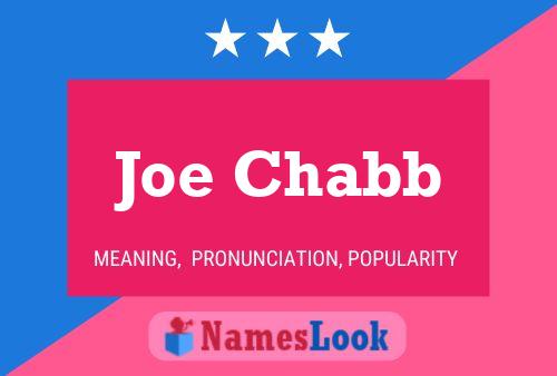 Постер имени Joe Chabb