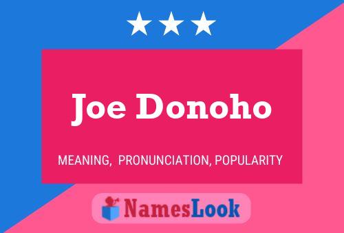 Постер имени Joe Donoho