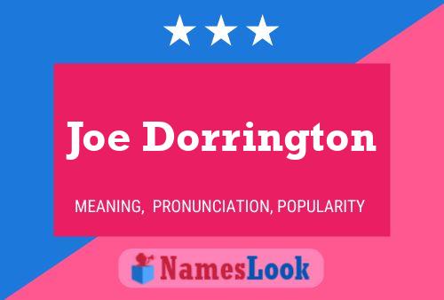 Постер имени Joe Dorrington